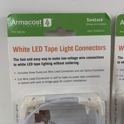 LED Tape Light Connectors Armacost Lighting Pro Series White & RGB - Picture 3 of 9