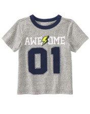 GYMBOREE LIGHTING QUICK GRAY w/ AWESOME 01 LIGHTING S/S TEE 12 18 3T NWT