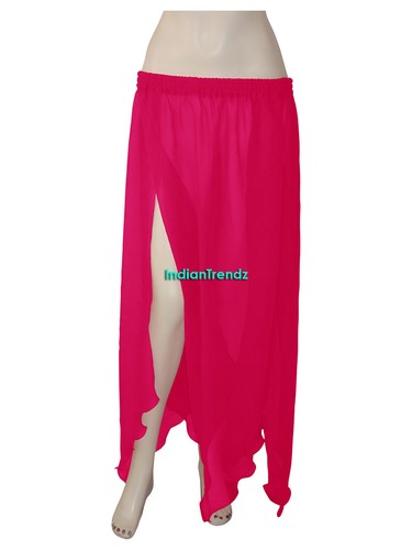 Chiffon 4 Blütenblätter Schlitze Röcke Bauchtanz Kostüme Stamm Tinkerbell Panel Pixie - Bild 14 von 86