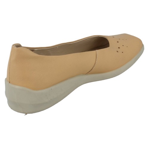 Ladies - JOLENE - Size 4 Beige Peep-Toe Leather Shoes by Country Steps Equity - Picture 5 of 12