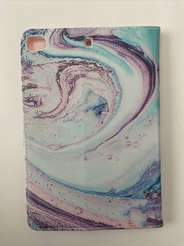 FitFolio Protective Cover for iPad mini - Blue W/Blue and Purple Marble Design - Picture 2 of 3