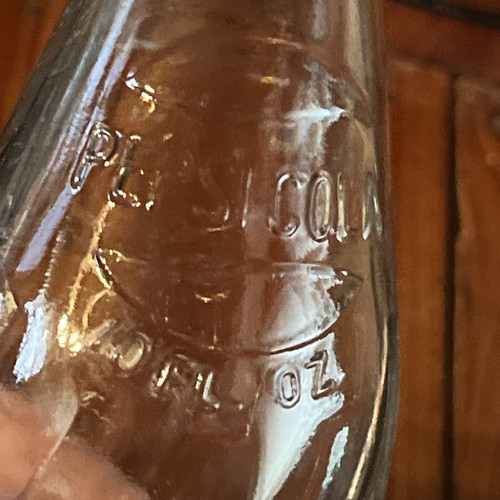 VINTAGE Embossed Pepsi-Cola 10 oz Clear Glass Bottle Pepsi - No Deposit - Picture 8 of 12