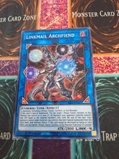 Yugioh Linkmail Archfiend RIRA-EN047 Super Rare 1st Edition Near Mint