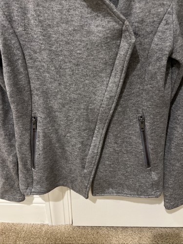 BB Dakota Grey Moto Jacket Knit Jacket X-Small - Picture 4 of 5