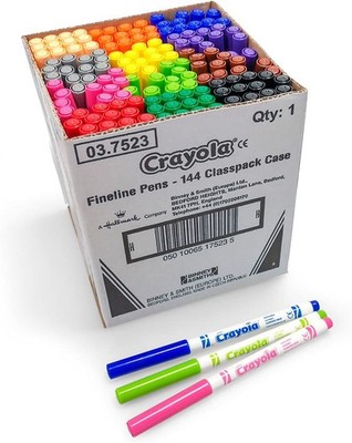 Crayola, Fineline, Abwaschbare Filzstiften mit Feiner Spitze, Classpack,