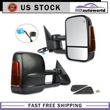 Rhlh Power Heated Signal Towing Mirrors Pair For 03-07 Silverado Sierra Tahoe