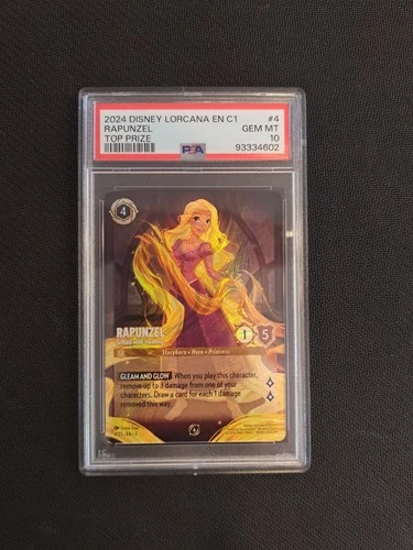 PSA 10 Disney Lorcana Rapunzel Gifted with Healing TOP PRIZE PROMO 🔥 POP 91
