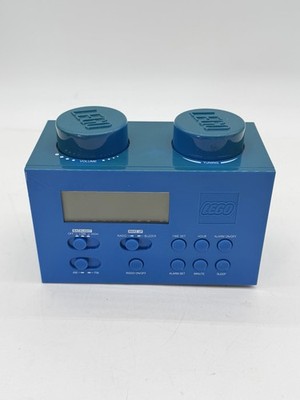 LEGO LG11007 Portable Digital Alarm Clock Radio Power Supply Blue Building Block