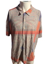 CP Company ideas from Massimo Osti Paisley 1/2 button polo shirt size XXL