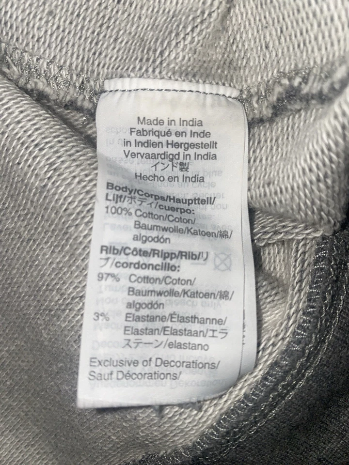 J. Moletom Crew feminino tamanho XL cinza floral aplique - Imagem 3 de 4