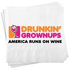 Chris's Stuff Wine Beverage Paper Napkins, Set of 25, Drunkin' Grownups