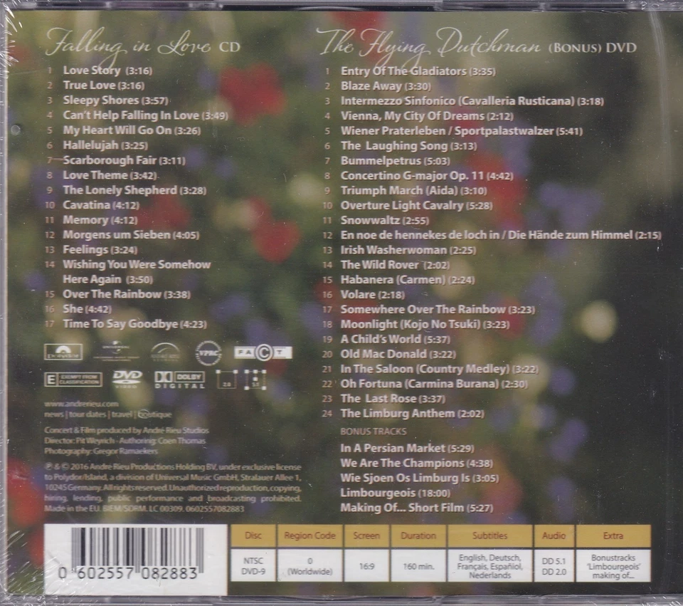 André Rieu CD DVD Spezial Edition Falling In Love Johann Strauss Orchestra K2045 - Bild 2 von 4