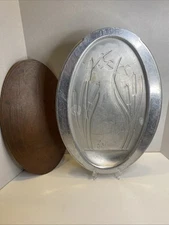 Vintage West Bend Serv-It Thanksgiving Turkey Platter Aluminum Roaster  Server