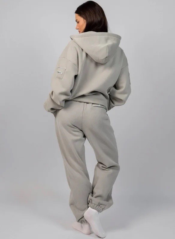 Comfrt Comfrt Travel Essentials Zip Hoodie Stone 3XL