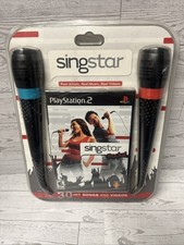 PlayStation 2 SingStar 80s Rocks Microphone Set 2-Input New Sealed In Box PS2