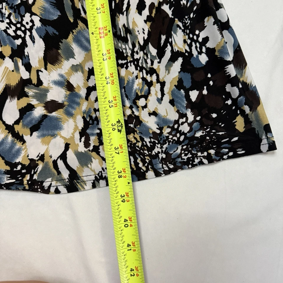 Falda Larga Bobbie Brooks Damas Talla S Floral Azul Marino Blanco y Negro Foto 2 de 4