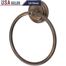 Antique Brass Towel Ring Stylish Bathroom Accessories Wall Mounted Round Holder