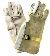 New USGI Military Cattle hide Leather Heavy Duty Work Gloves Size 1 New WO Tags