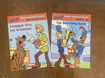 2004 Scooby Doo Phonics Reading Program Lot of 2 Books, Book 2 & 10