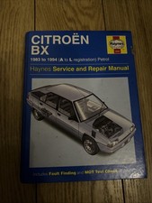 Citroen BX (1983 to 1994) Petrol - Haynes Workshop Manual (908) (4B)