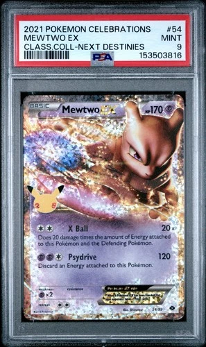 2021 Pokemon Celebrations Classic Collection #54 Mewtwo Ex PSA9