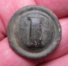 Nice Dug Civil War Confederate Tennessee Puff Rim "I" Coat Button-New Hope