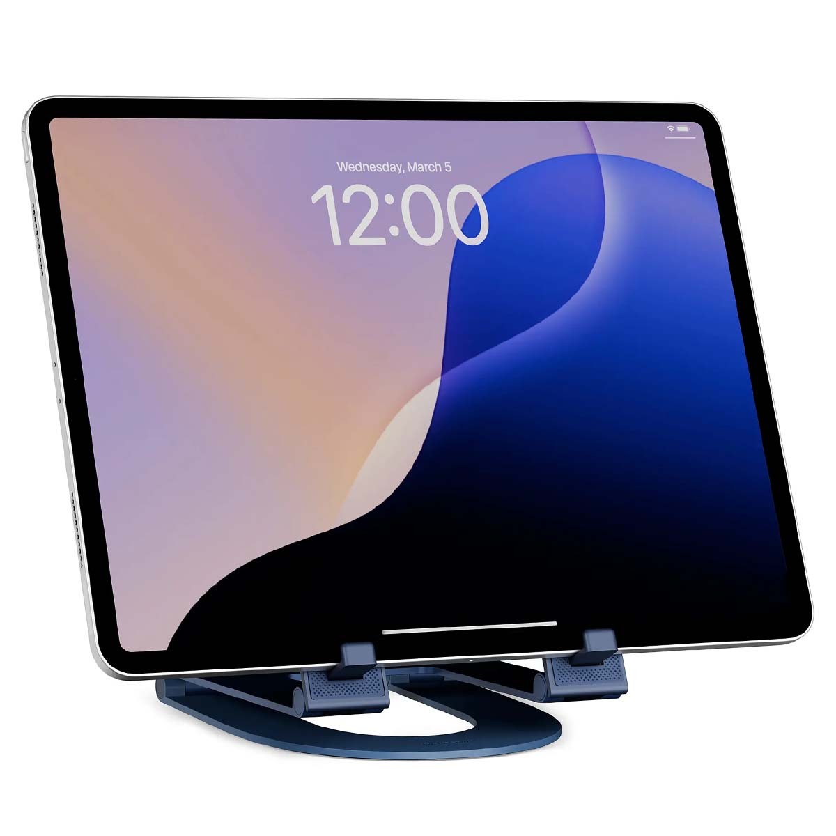 Supporto tablet e iPad Curve Mini Coastal pieghevole in alluminio per scrivania