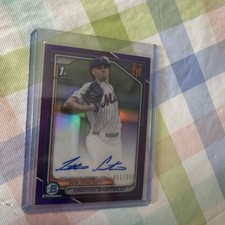 2024 Bowman Draft  Autographs Jonathan Santucci  Purple Refractor /250 (AU, RC)