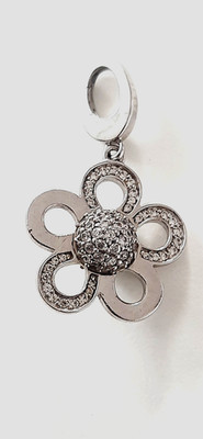 JETTE JOOP° SILVER DESIGN PENDANT° 925/OOO° FLOWER° crystal stones°