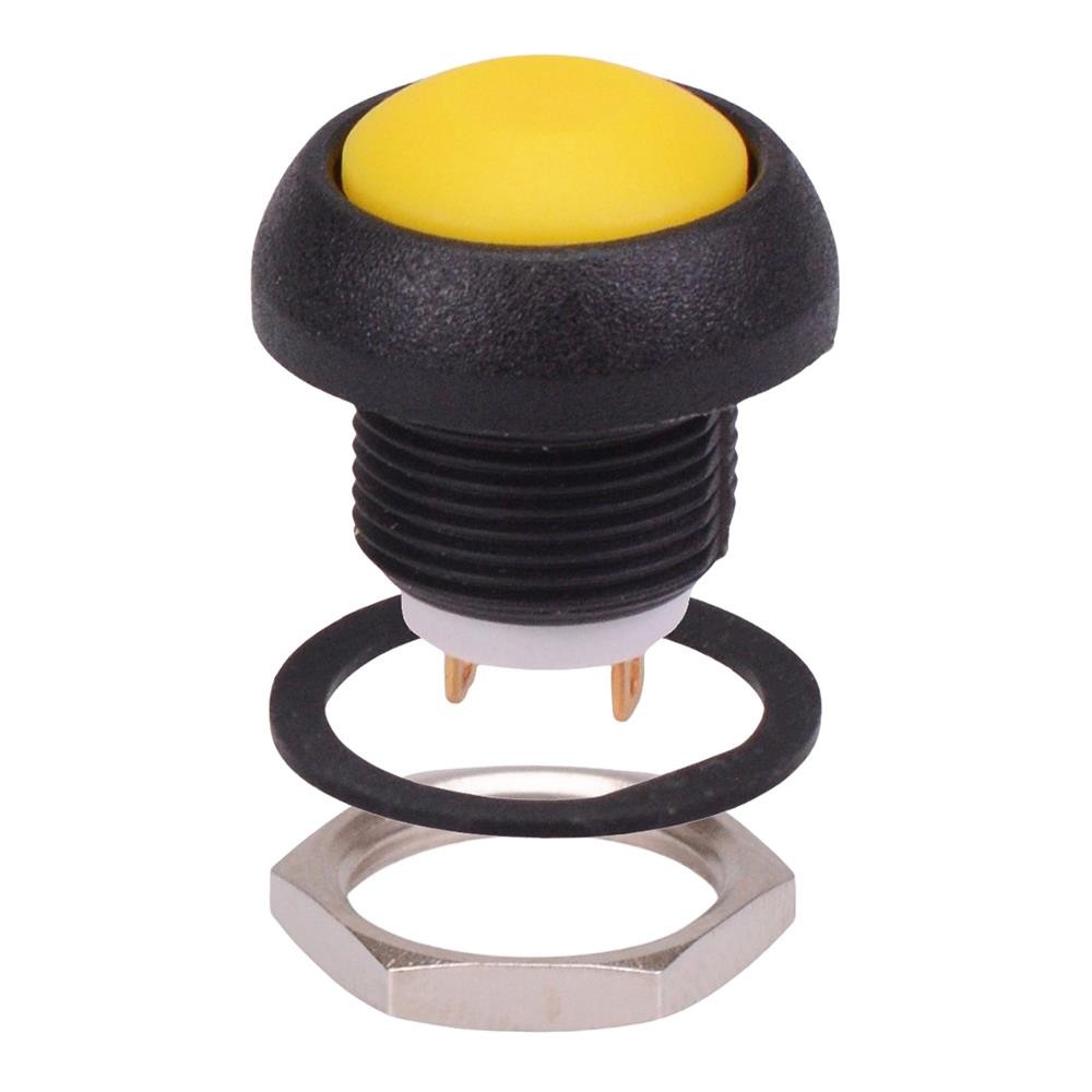 ISR3SAD500160 APEM Yellow Momentary 12mm Push Button SPST IP67