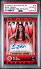 2024 Topps Chrome Mcdonald'S #74 Allie Ziebell Autograph-Red Ray wave