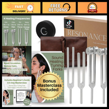 128Hz Tuning Forks for Sound Healing - Resonance Healing Set for Wellness
