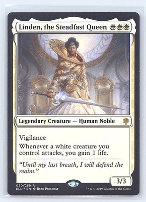 LINDEN, THE STEADFAST QUEEN 20 RARE THRONE OF ELDRAINE MAGIC: THE GATHERING NM