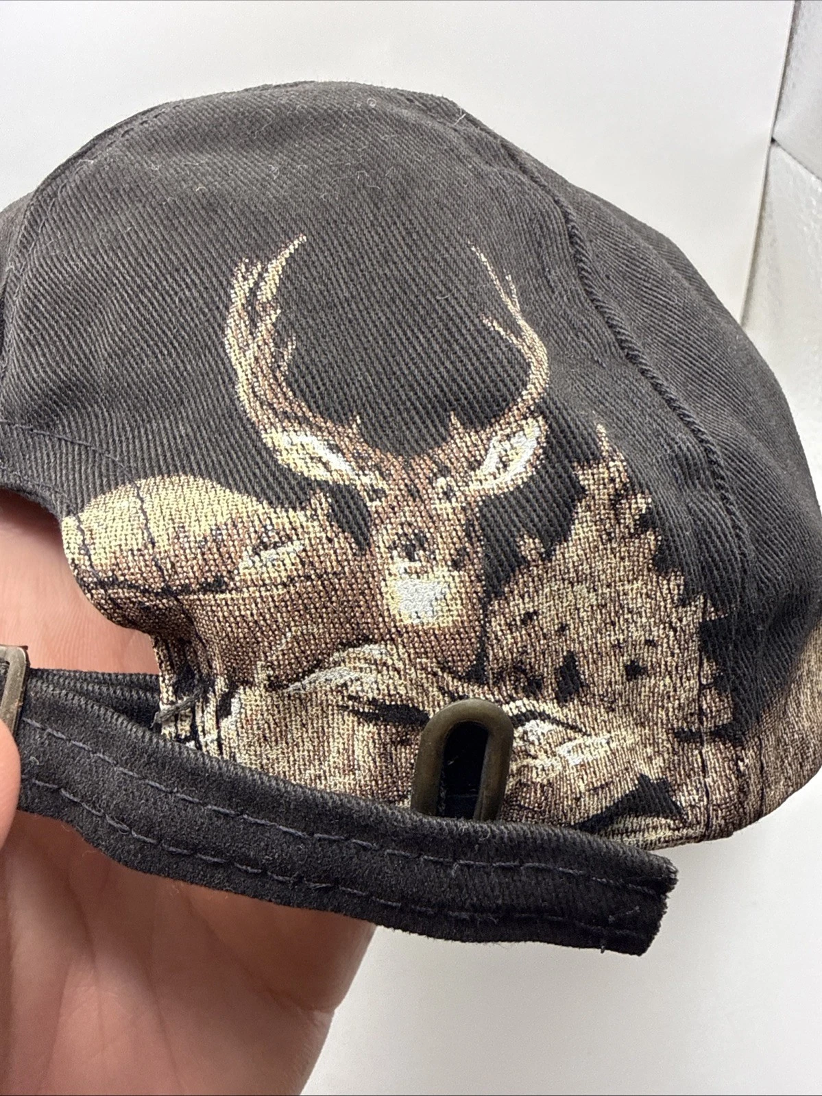 Vintage Buckmasters Embroidered Logo AOP Wraparound Print Hat Adjustable Cap