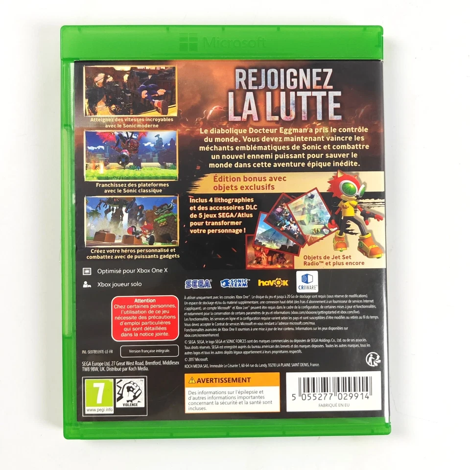 Sonic Forces Jeu Xbox One Sans Notice AE794, photo 2 sur 2