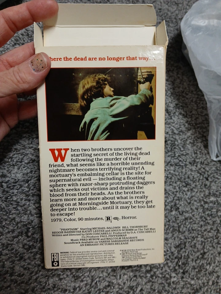 Phantasm (VHS) - Image 2 of 4