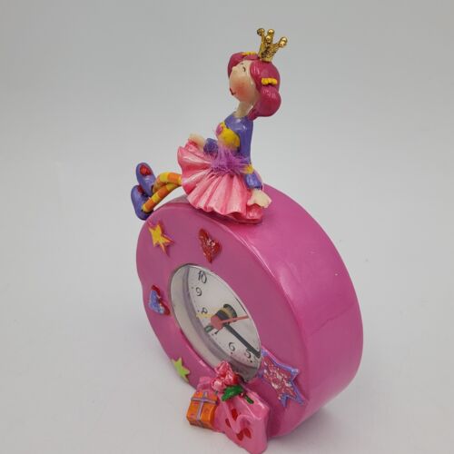 Little Princess 5.5 Inch Colorful Whimsical Battery Alarm Clock Tested Works - Picture 6 of 12