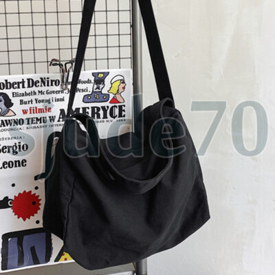 Men Women Canvas Crossbody Tote Bag Shoulder Handbag Large Men Women Canvas Crossbody Tote Bag Shoulder Handbag Large