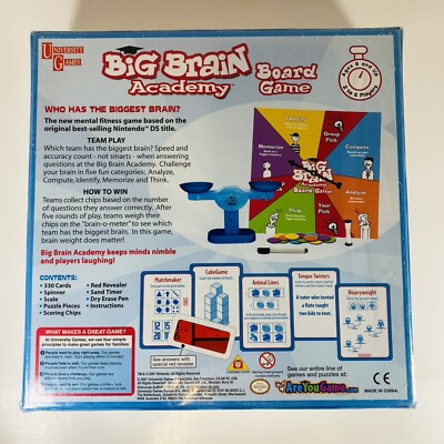 BIG BRAIN ACADEMY Board Game - Based on Nintendo DS Game