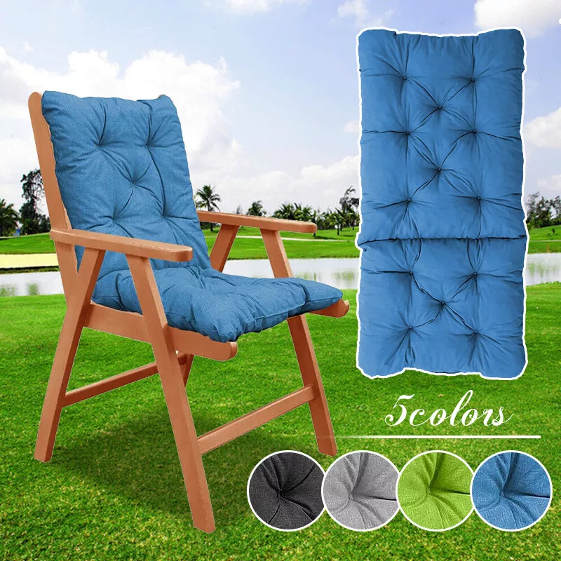 Outdoor Indoor High Back Chair Cushion Soft Seat Bench Pads Patio Garden  Lounger