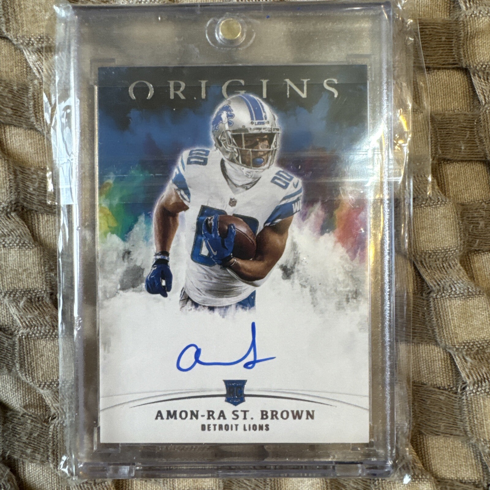 🔥 2021 PANINI ORIGINS AMON - RA ST. BROWN #RA-ASB ROOKIE ON-CARD AUTO RC 🔥