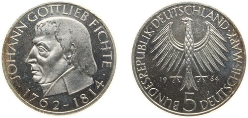 Germany 1964 J 5 Deutsche Mark Silver (.625) PF
