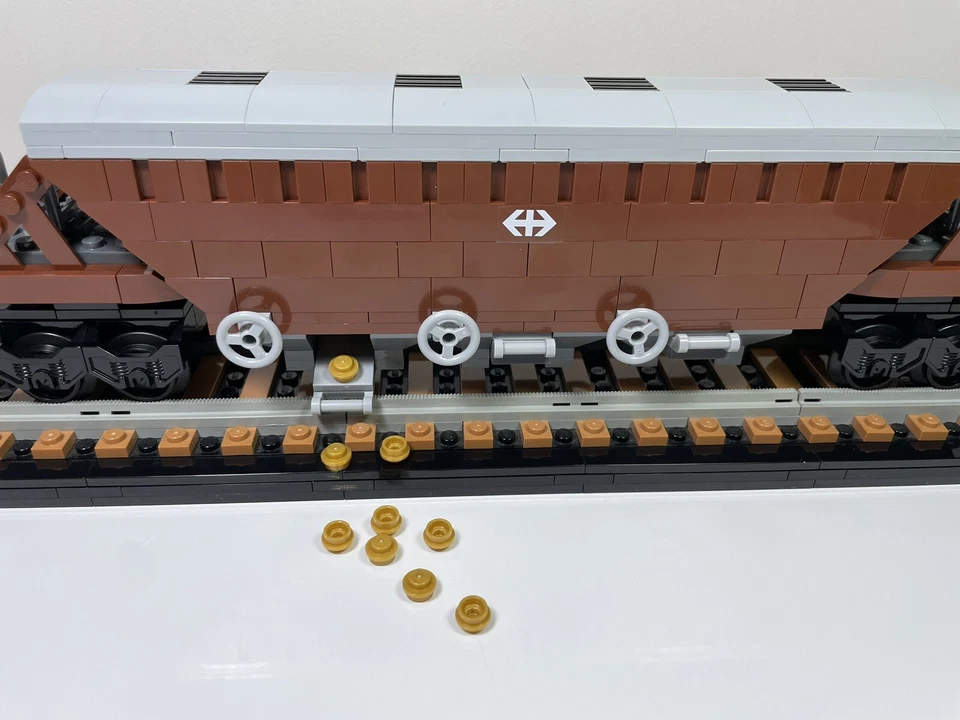 LEGO MOC transporte de granos vagón de tren 12V 9V trenes urbanos Foto 4 de 4