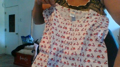 CUTE Gymboree Sz 10 Short Ruffle Sleeve Pink Scooters Shirt EXCELLENT CONDITION! - Picture 8 of 12