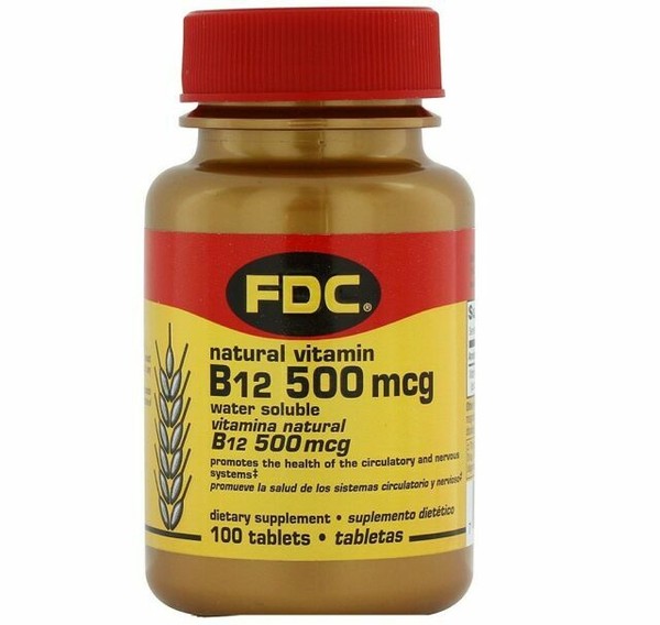 FDC Vitamin B12 500 Mcg 100 Tablets for sale online eBay