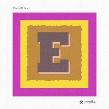 The Letter E Needlepoint Kit or Canvas