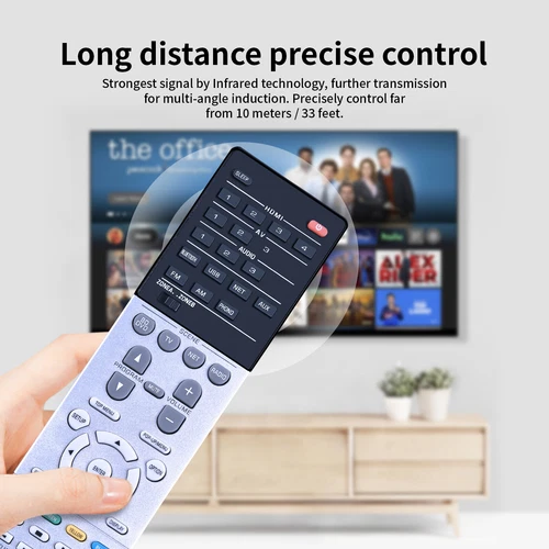 New RAV563 ZZ48380 Remote Control Work For Yamaha AV Receiver RXA680 RX-A680 - Picture 4 of 7