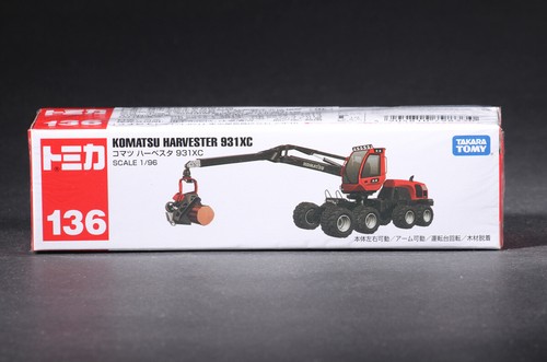 Mini auto pressofusa Takara Tomy Tomica 136 Komatsu Harvester 931XC 1/96