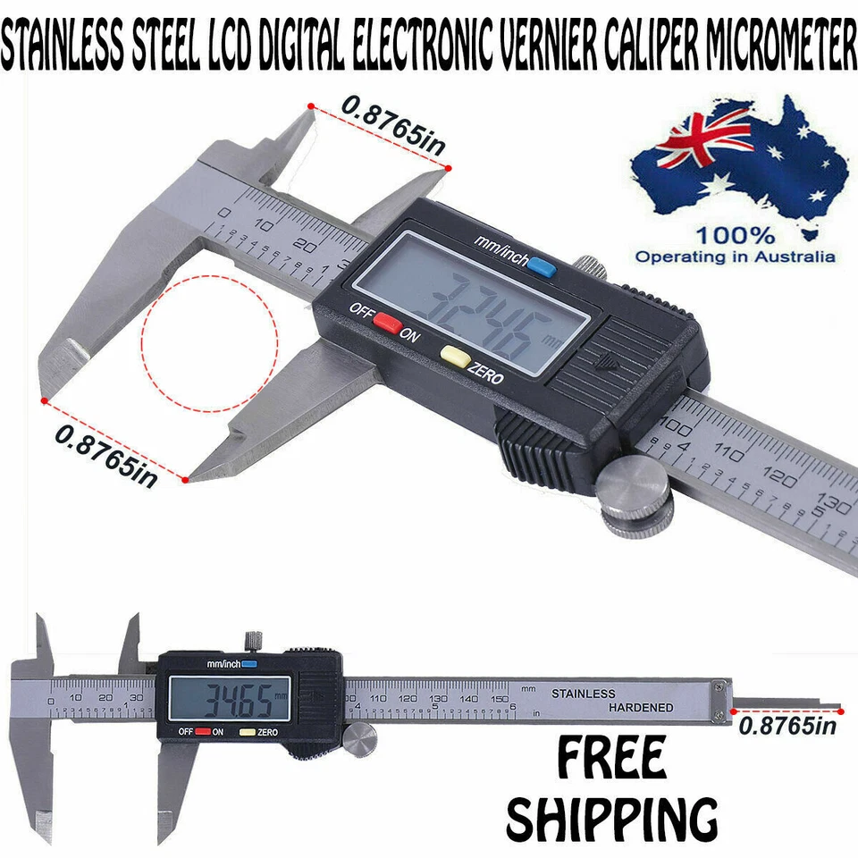 6" Inch/150mm LCD Digital Electronic Vernier Caliper Micrometer Stainless Steel - image 3 of 4