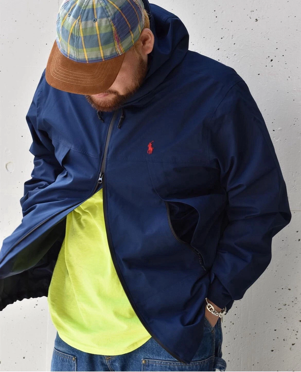Polo Ralph Lauren Performance Veste à Capuche Résistant à l'Eau Homme Taille XXL Bleu Marine